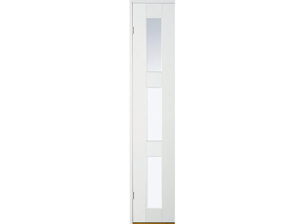 Line 3 Glass Hvit Hvit - Sidefelt Dørblad - NCS S 0502-Y